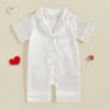 Satin Baby Pajama Jumpsuit with Button-Up Front