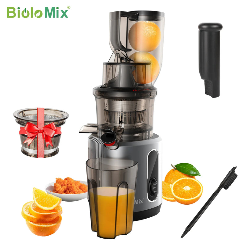 Slow Masticating Cold Press Juicer with Wide Feed Chute