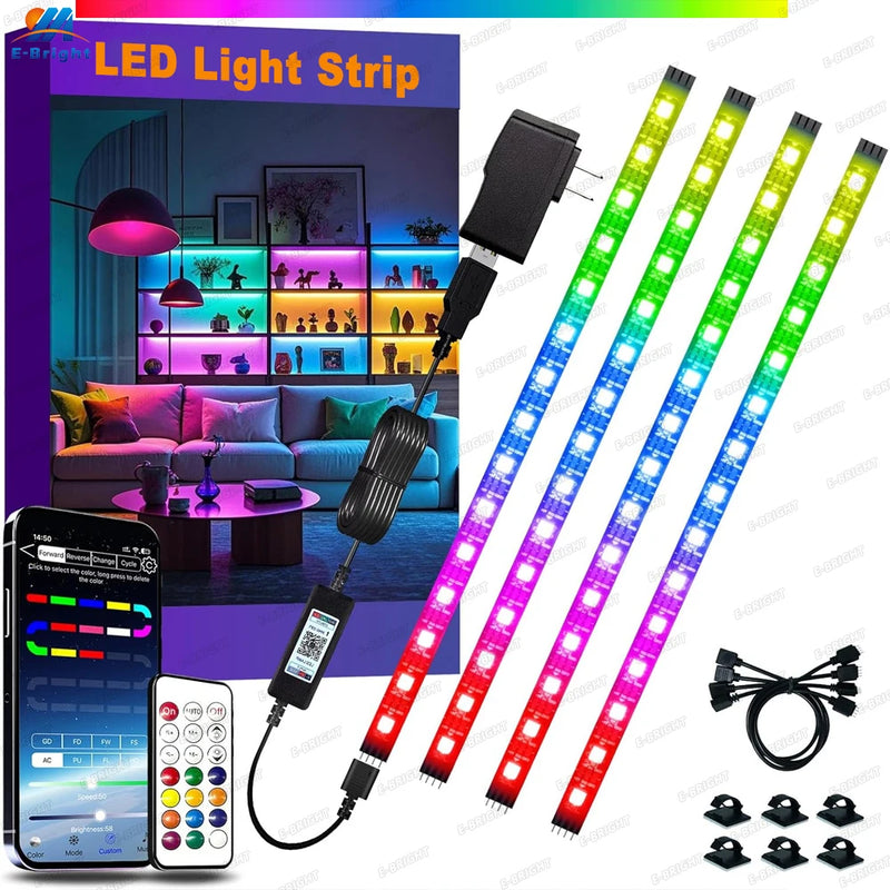 Smart RGB LED Strip Lights with Music Sync & App Control