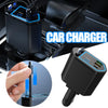 Retractable 120W Car Charger with Built-in Cables