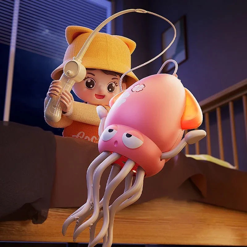 Interactive Dancing Octopus Toy with LED Lights and Obstacle Avoidance