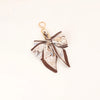 Chic Silk Bow Keychain with Ribbon Charm