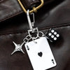 Retro Poker Dice Keychain Charm