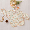 Waterproof Long-Sleeve Baby Bib with Catch-All Pocket