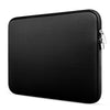 Black slim laptop and tablet briefcase sleeve with a zipper closure