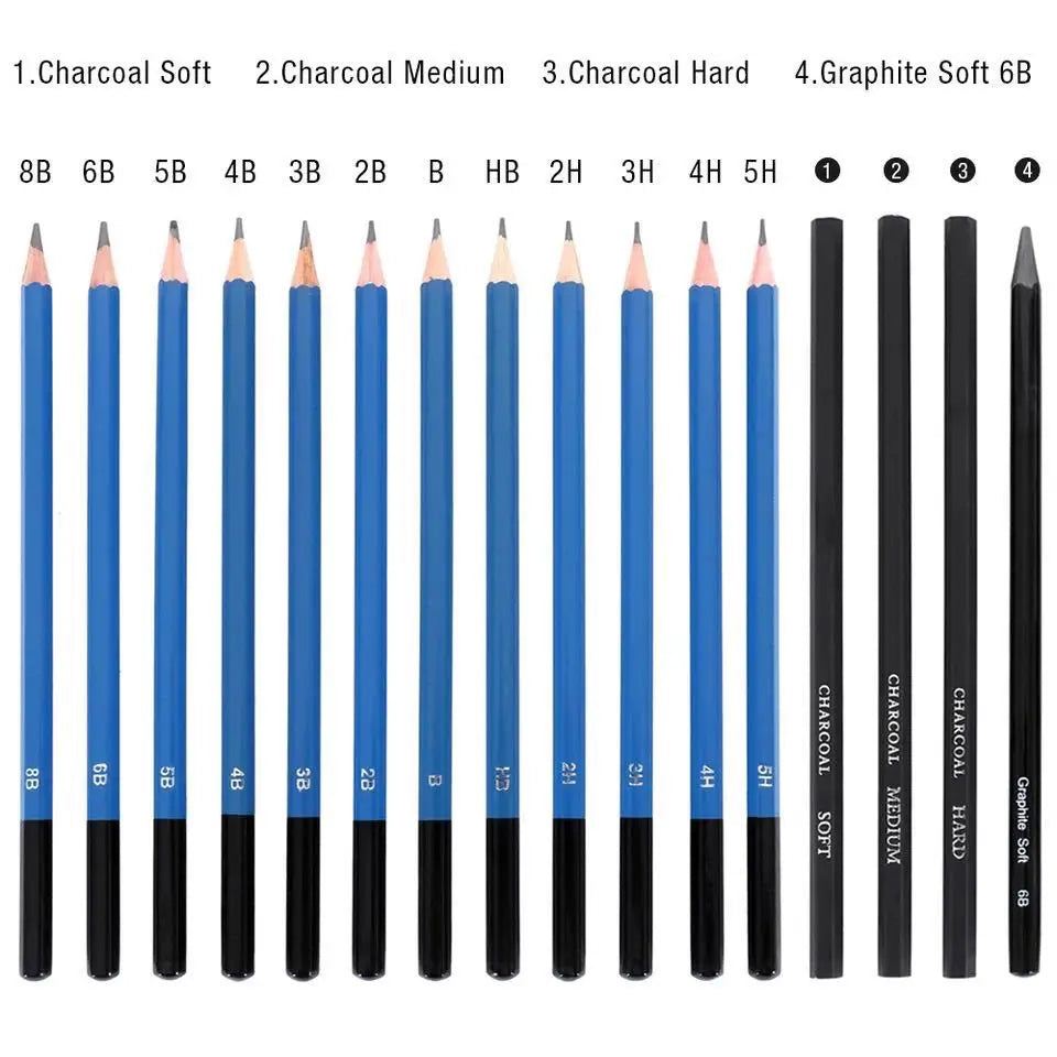 Professional Artist Sketching Pencil Set (32 Pieces)