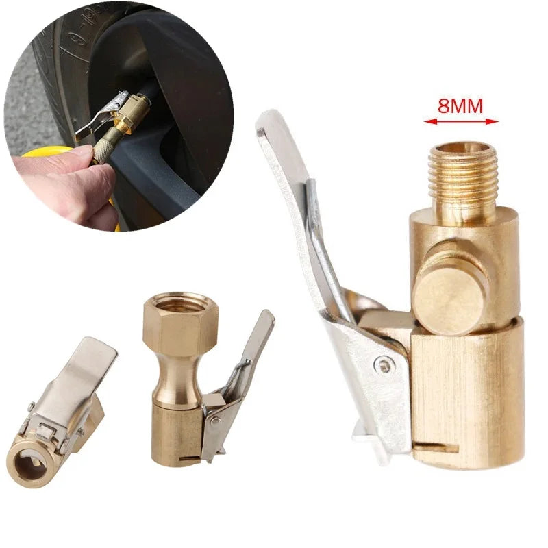 Brass Tire Inflator Valve Connector with Safety Relief