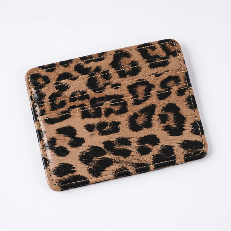 Slim Crocodile-Textured Cardholder Wallet