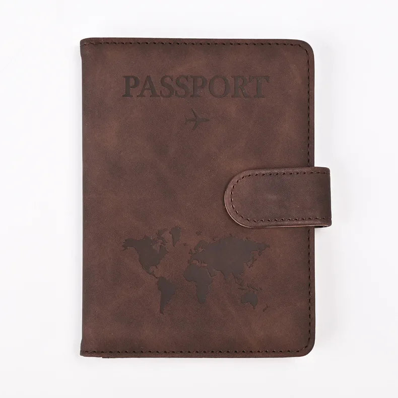 PU Leather Passport Holder with Credit Card Slots