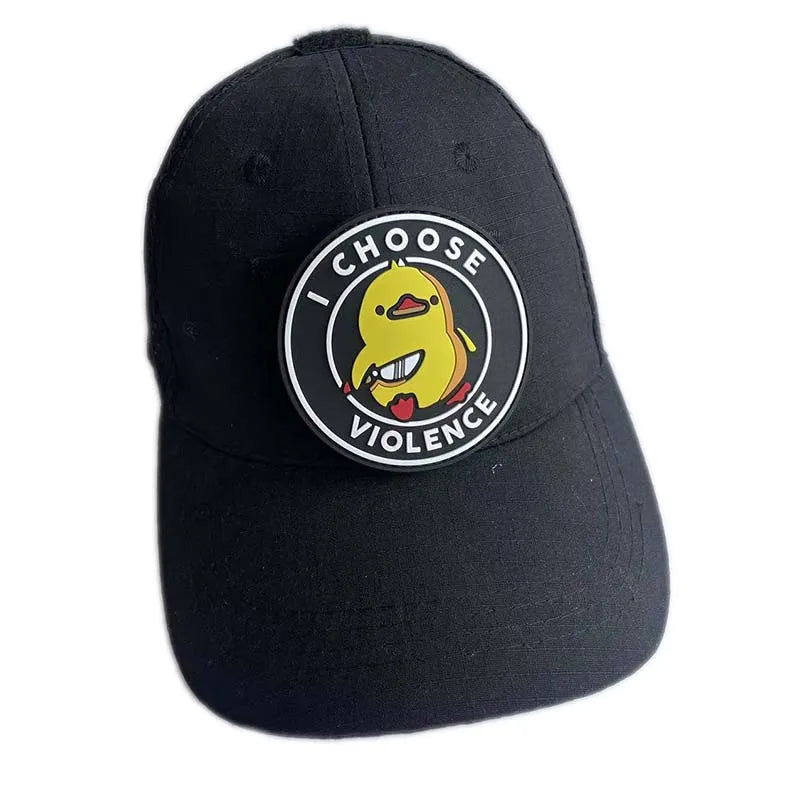 Funny Cat Face PVC Morale Patch with Hook-and-Loop Backing