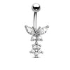 Piercing de Ombligo con Mariposa Colgante
