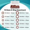 Silicone O-Ring Assortment Kit for Plumbing, Auto Repair, and Sealing Applications