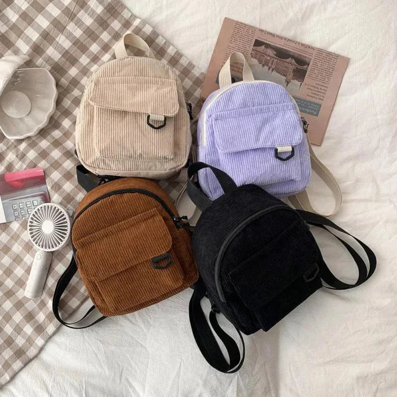 Mini Corduroy Backpack