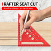 Aluminum Alloy Triangular Ruler Protractor & Square Gauge