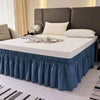 Ruffled Bed Skirt with Elastic Band – No-Lift, Wrinkle-Resistant Design