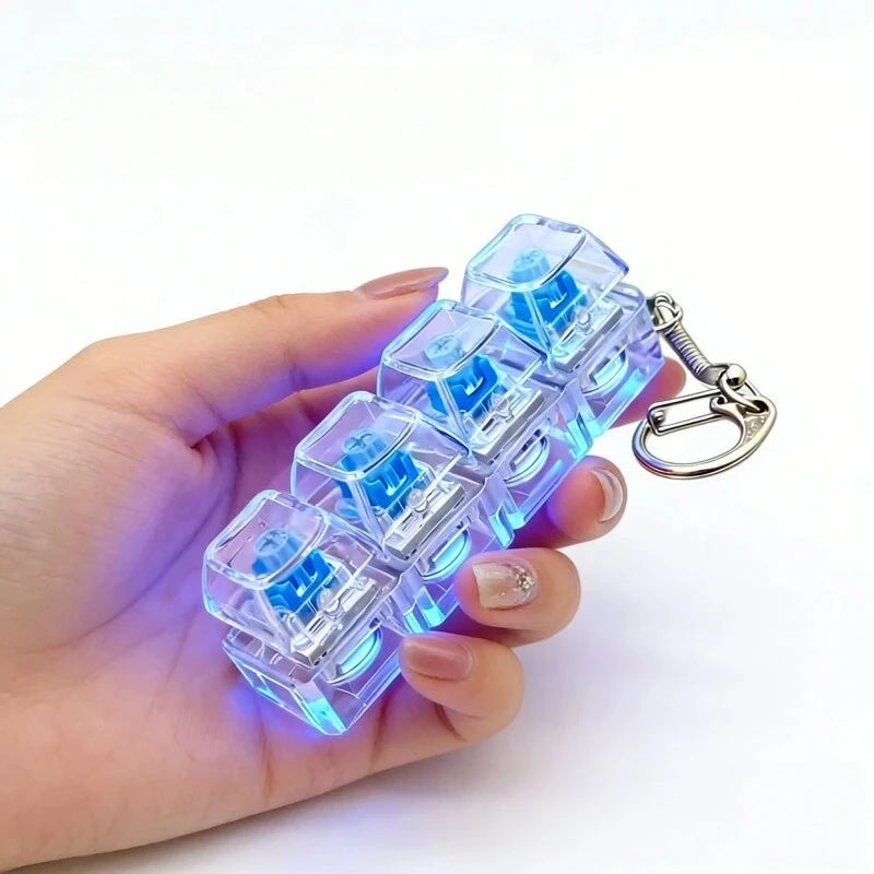 Illuminated Mechanical Keychain Stress Reliever