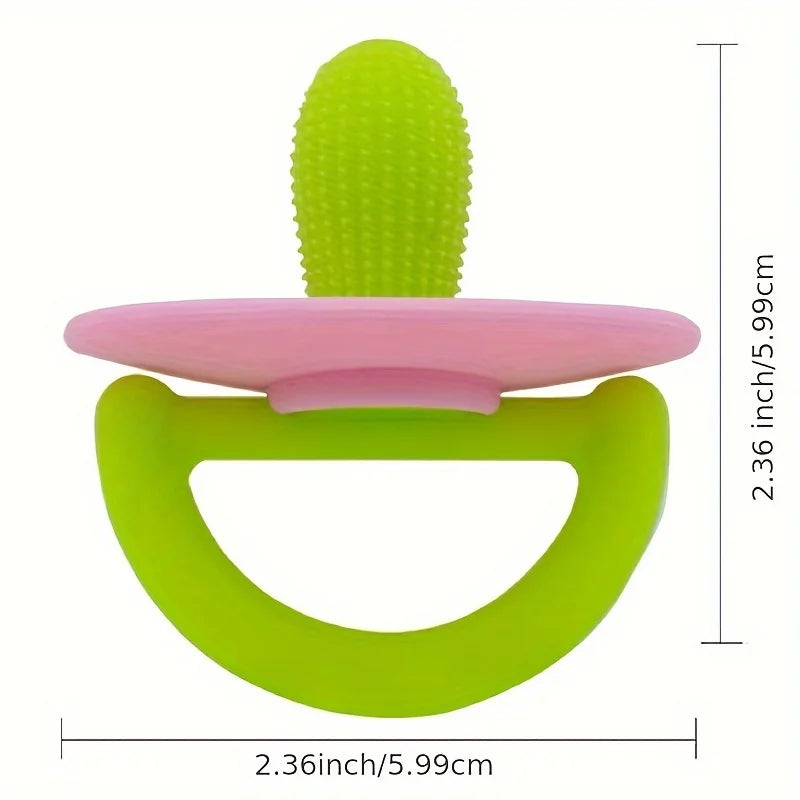 Silicone Teether Ring with Massage Dots for Soothing Gums