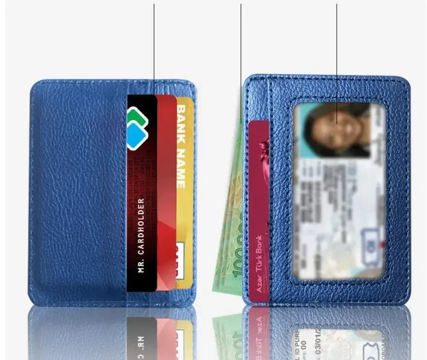 Slim PU Leather Wallet with Multiple Card Slots