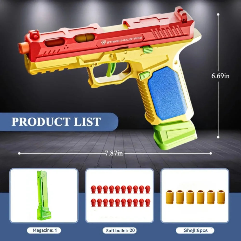Building Block Toy Gun with Shell Ejection