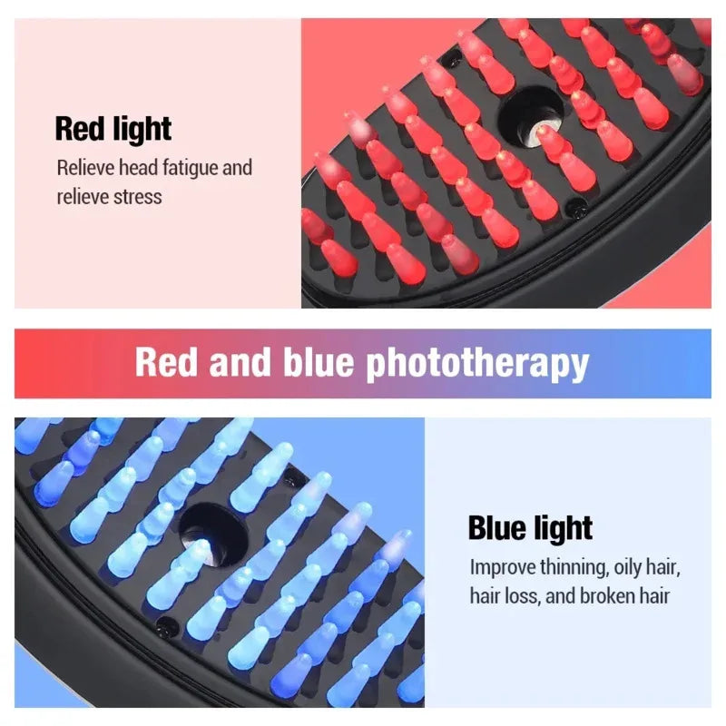 Electric Scalp Massage Comb with LED Light Therapy