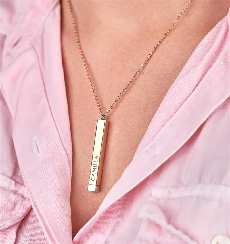 Hidden Message Slide Bar Necklace