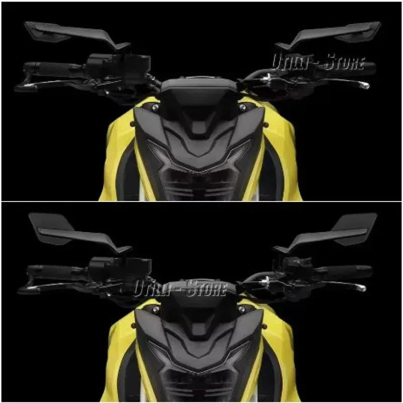 Universal Motorcycle Side Mirrors with Adjustable Winglets