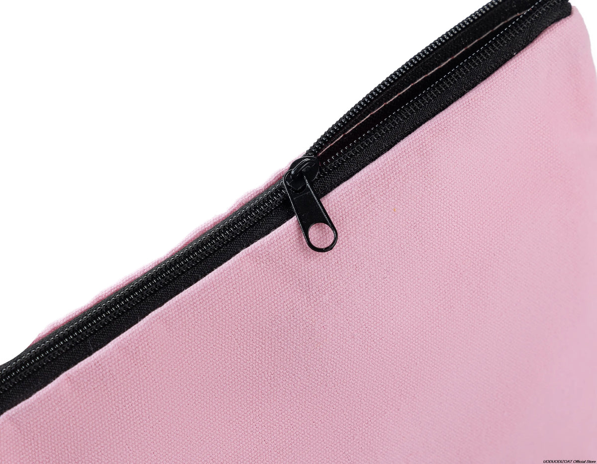 Colorful Canvas Zipper Pouch for Cosmetics, Stationery, and Travel