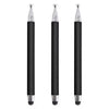 A black capacitive stylus pen with a silver tip shown against a white background.