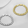 925 Sterling Silver Chain Bracelet with 18K Gold Plating