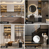 A collection of interior lighting products including a closet, mirror, shelf, and staircase.