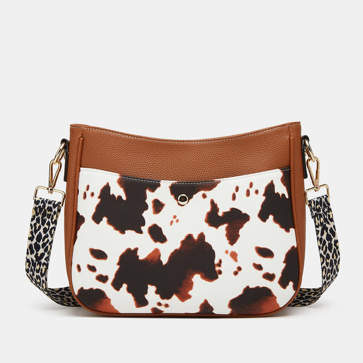 Moon Curve PU Leather Crossbody Bag