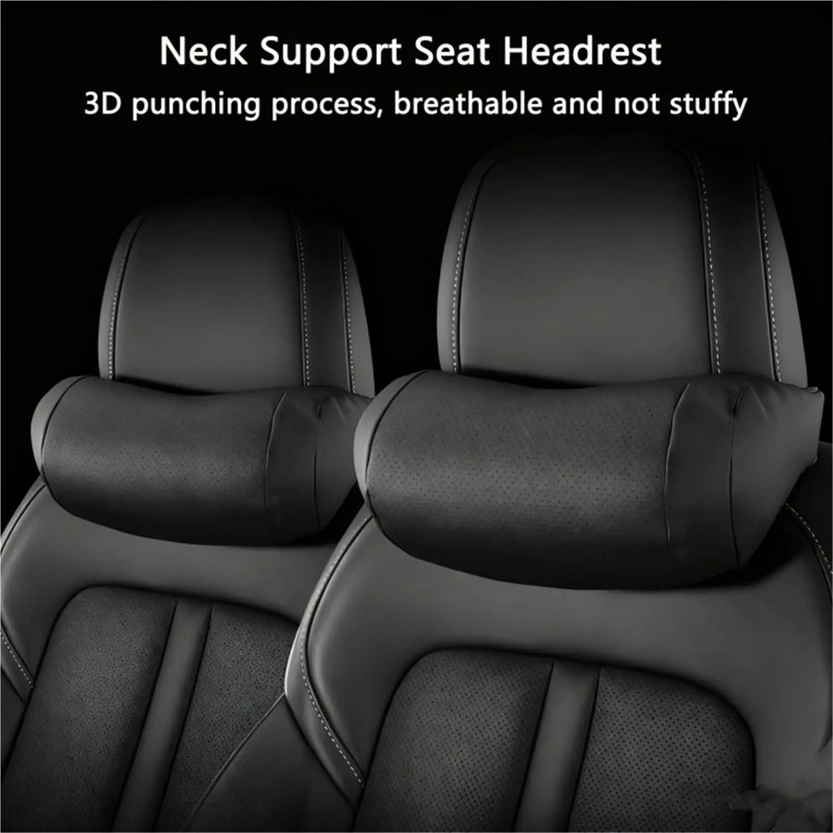 Ergonomic Nappa Leather Car Neck Support Pillow