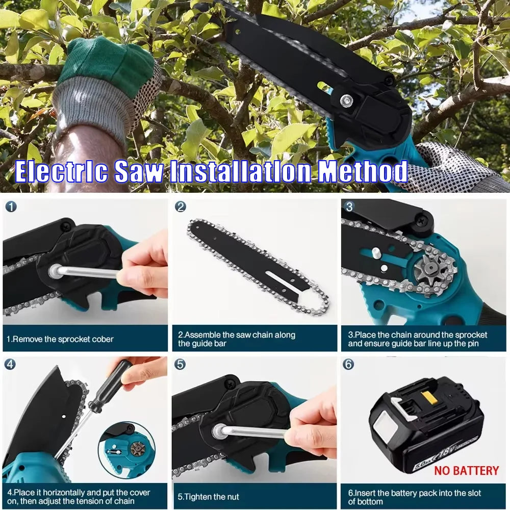 6-Inch Cordless Mini Chainsaw