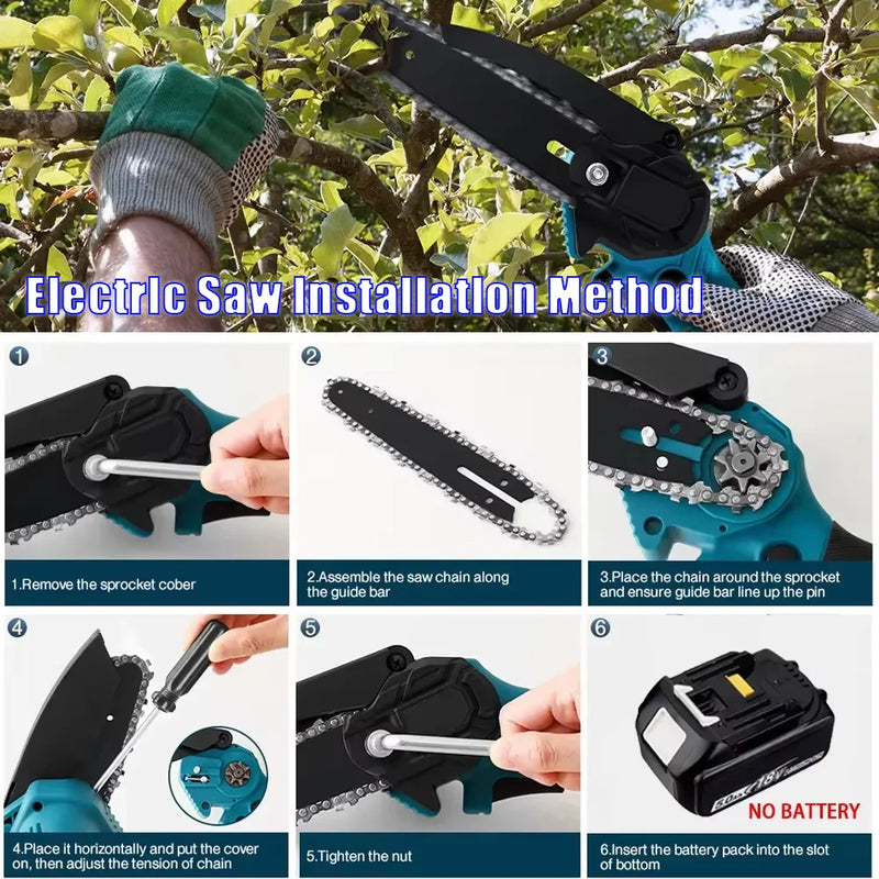 6-Inch Cordless Mini Chainsaw
