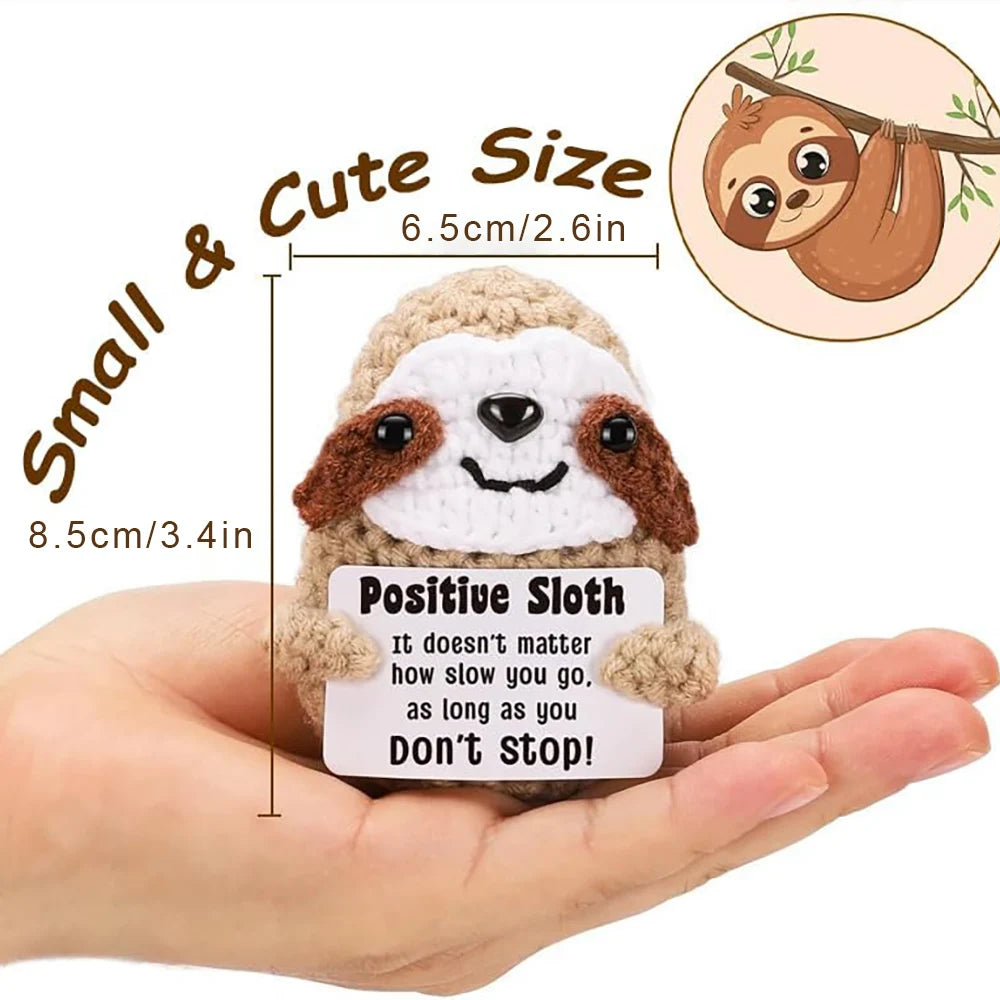 Handmade Crochet Amigurumi Doll with Love and Encouragement