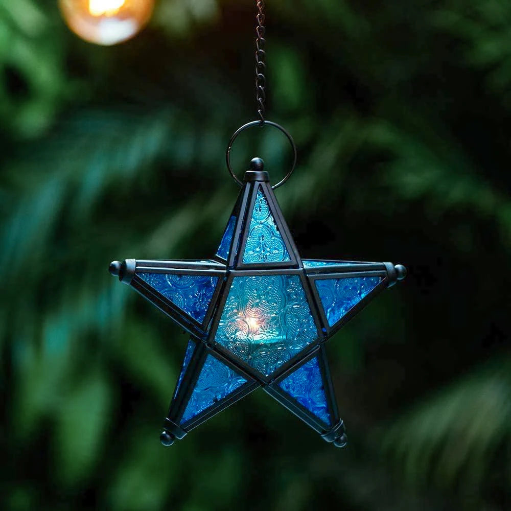 Forged Iron Star Hanging Candlestick