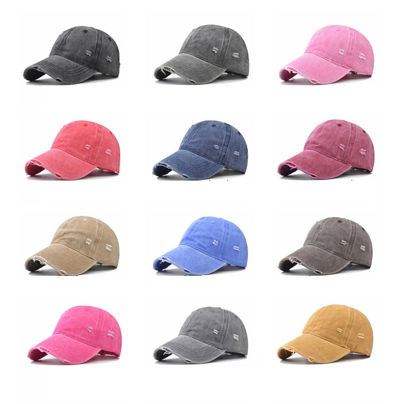 Casquette de baseball en coton lavé vintage
