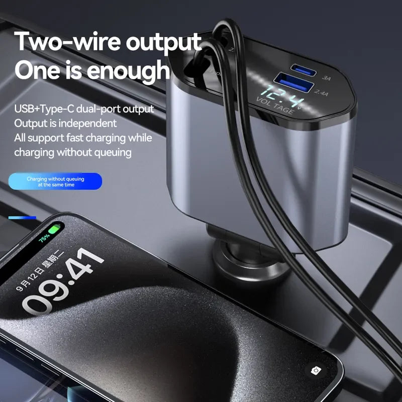 Chargeur allume-cigare multi-ports haute puissance