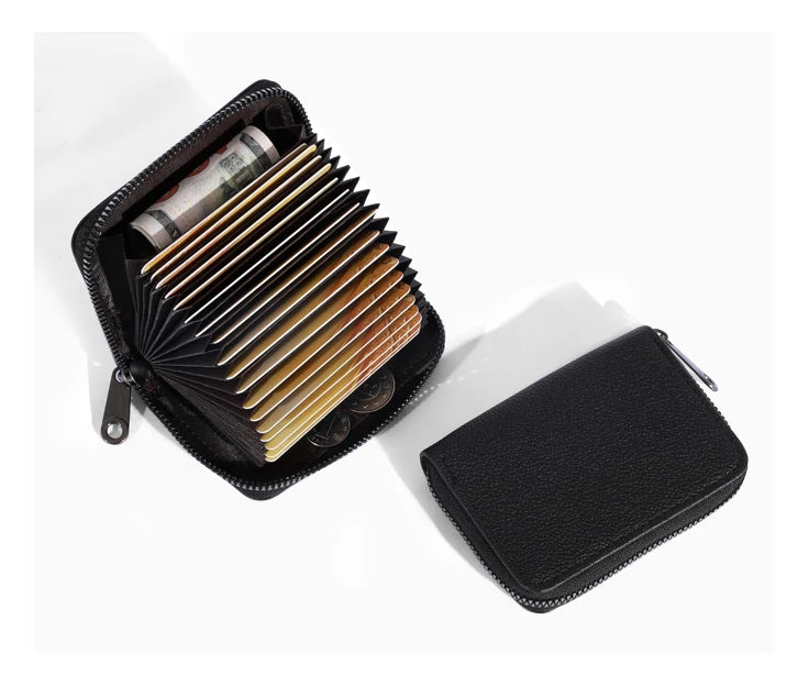 PU Leather Card Holder Wallet with 20 Card Slots