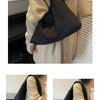 Retro Suede Shoulder Bag with Large Capacity