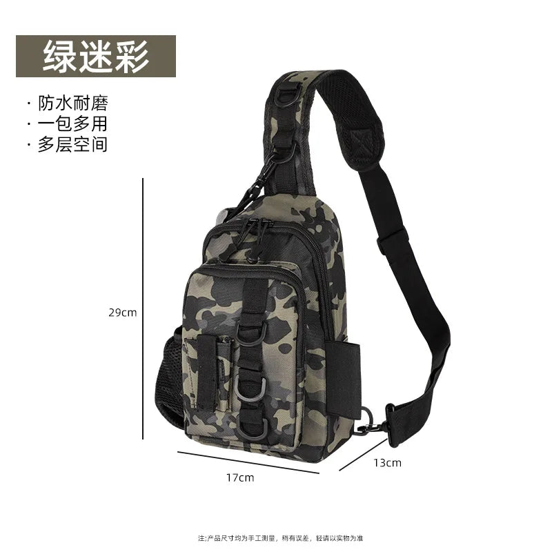 Waterproof Crossbody Fishing Gear Bag with Rod Holder