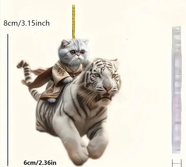 Realistic Cat Car Rearview Mirror Pendant