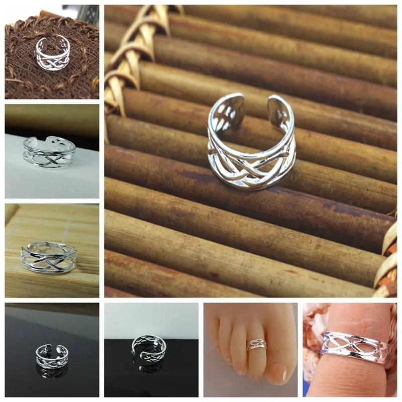 Antique Silver Adjustable Toe Ring