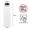 Clear Reusable Juice Bottles with Cleaning Brush and Funnel