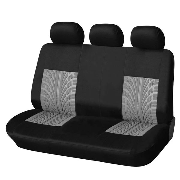 Black universal rear bench seat cover for cars, trucks, and SUVs.