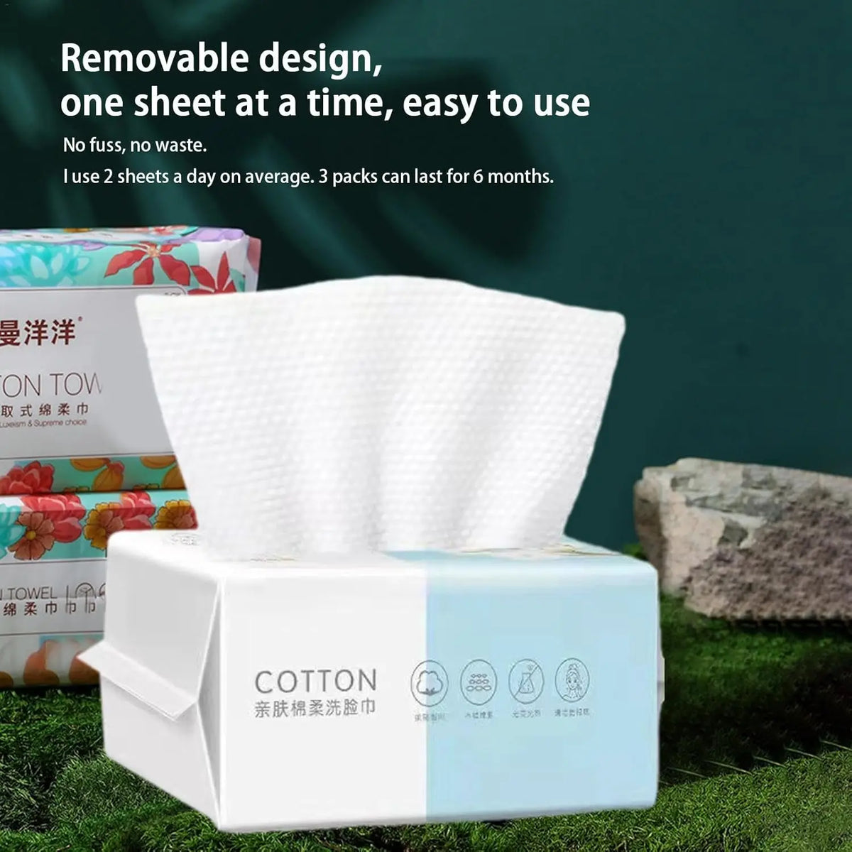 Soft Cotton Disposable Facial Towels for Sensitive Skin