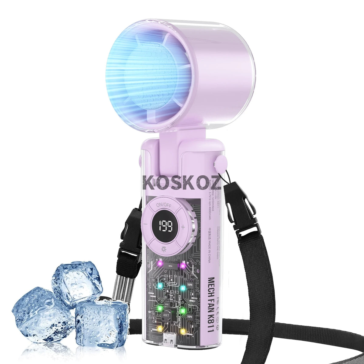 Portable Handheld Cool Mist Fan with LED Display