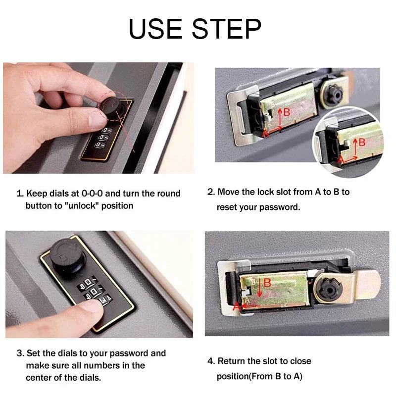 Book-Style Hidden Safe with Combination Lock