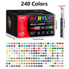 72-farbiger Acrylfarbe-Marker-Set mit Pinselspitzen