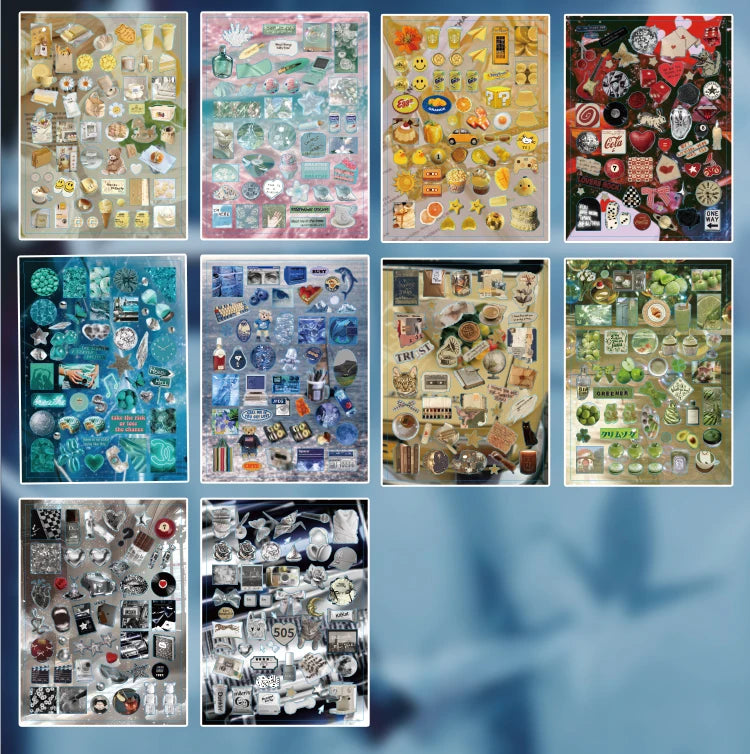 Y2K Aesthetic Sticker Book - 30 Sheets of Kawaii Japanese Stationery Decals